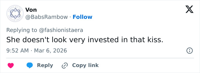 Twitter reply criticizing Nicola Peltz's behavior in a birthday post for Brooklyn Beckham, calling it disturbing.