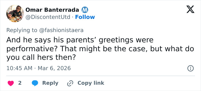 Tweet discussing disturbing behavior called out involving Nicola Peltz in a birthday post for Brooklyn Beckham.