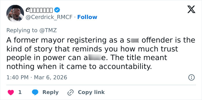 Tweet showing opinions on former mayor Misty Roberts’ mugshot with religious symbols drawing public attention.