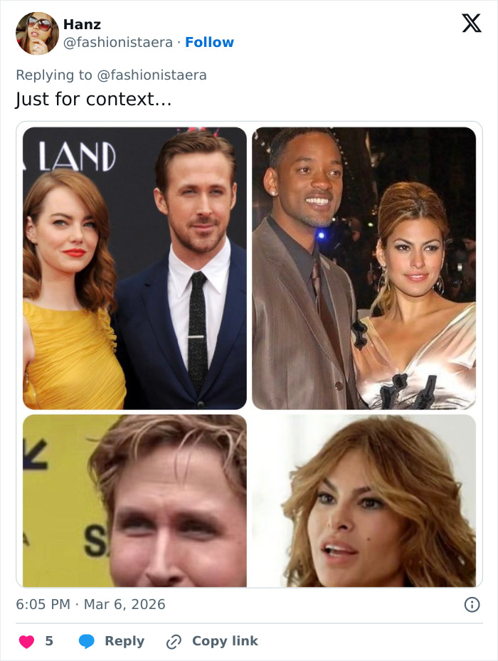 Side-by-side photos of Eva Mendes and Ryan Gosling with plastic surgeons weighing in on their new looks.
