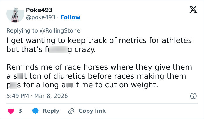 Tweet discussing strict rules and intense pressure faced by Olympic hero Alysa Liu in figure skating leading to retirement.