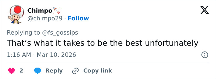 Social media post showing a user commenting on Alysa Liu&rsquo;s childhood admission amid withdrawal from World Championships.