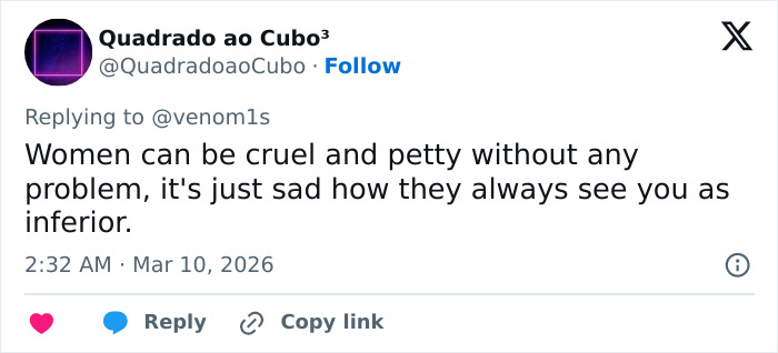 Screenshot of a social media reply discussing fans reacting to a disturbing pattern in Sabrina Carpenter music videos.