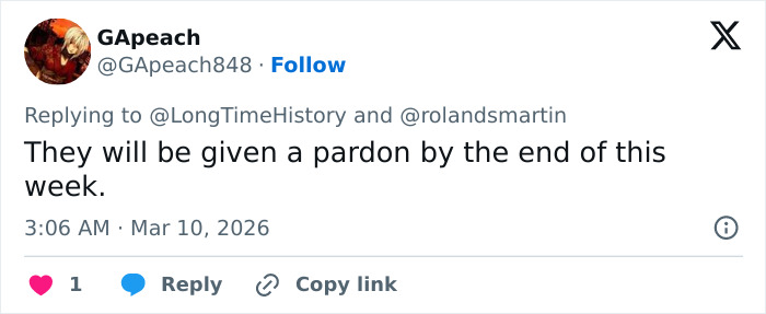 Tweet discussing rumored pardon timeline related to infamous luxury real estate brothers in a human trafficking case.