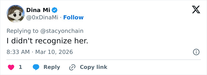 Tweet from Dina Mi responding to a discussion about Euphoria&rsquo;s Barbie Ferreira&rsquo;s dramatic transformation sparking debate.