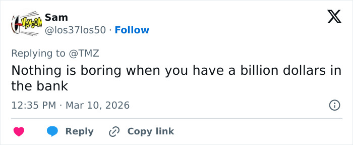 Tweet on social media showing a user&rsquo;s reply about wealth amid backlash involving Jack White and Taylor Swift.