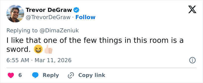 Screenshot of a tweet discussing odd details noticed inside Elon Musk's house, highlighting a sword in the room.