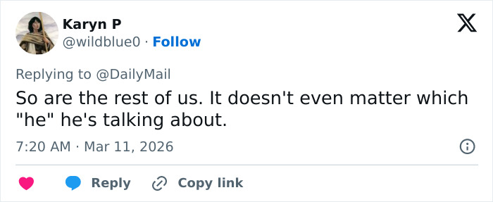 Tweet response on social media discussing tension in royal family during largest gathering since Andrew's arrest.