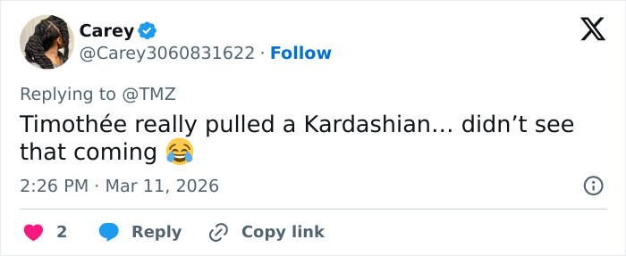 Screenshot of a tweet referencing Hollywood rumor about Kylie Jenner with boyfriend’s peers whispering behind her back. Screenshot of a tweet referencing Hollywood rumor about Kylie Jenner with boyfriend’s peers whispering behind her back.