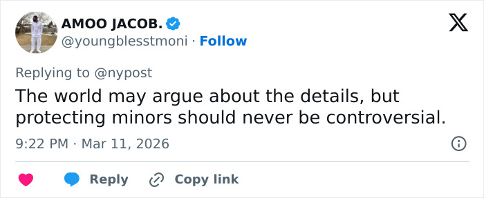 Tweet by AMOO JACOB discussing protecting minors related to teacher student scandal and viral mugshot incident.