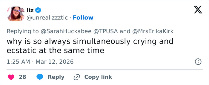 Social media user reacts to Erika Kirk's latest video, sparking massive backlash and heated online debate.