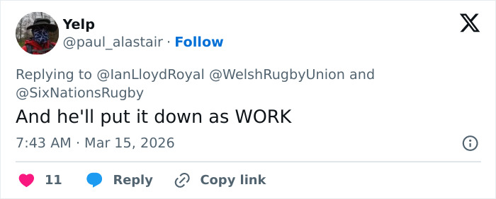 Screenshot of a viral tweet reacting to Prince William getting into character, posted on a social media platform.