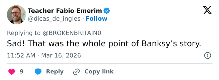 Fãs de Banksy convencidos de que sua arte cairá em valor depois que uma investigação bombástica desmascarou sua verdadeira identidade