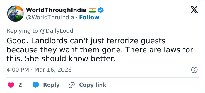 A tática selvagem da mulher para despejar seu inquilino sai pela culatra enquanto ela descobre seu destino no tribunal