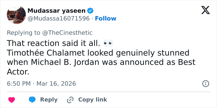 Especialista em linguagem corporal explica a estranha reação de Timothée Chalamet à vitória de Michael B. Jordan Especialista em linguagem corporal explica a estranha reação de Timothée Chalamet à vitória de Michael B. Jordan