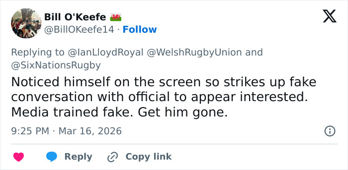 Tweet from Bill O'Keefe criticizing a media-trained act caught on camera involving Prince William going viral for getting into character.