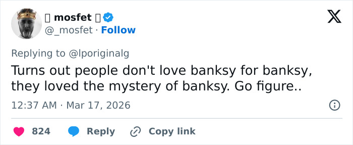 Fãs de Banksy convencidos de que sua arte cairá em valor depois que uma investigação bombástica desmascarou sua verdadeira identidade