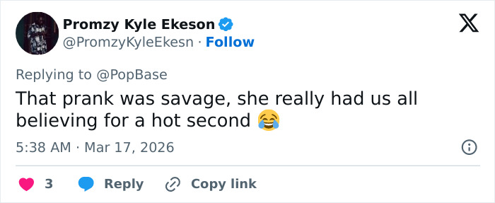 Screenshot of a social media post reacting to Zendaya breaking silence on Tom Holland marriage rumors with real footage.