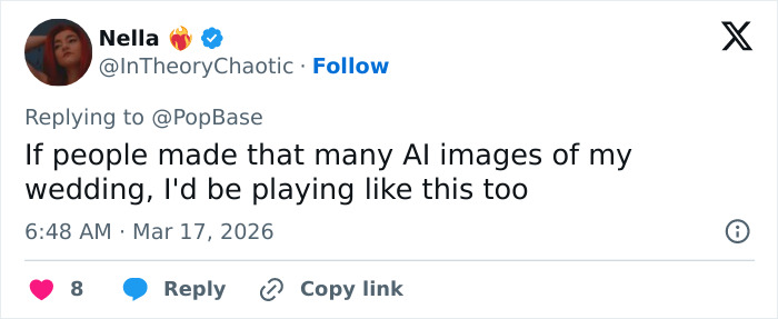 Screenshot of a tweet discussing Zendaya breaking silence on Tom Holland marriage rumors with real wedding footage.