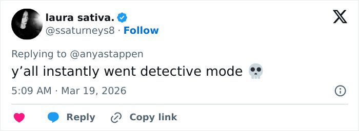 User tweet mentioning Anya Taylor-Joy’s latest interview appearance sparking fan debates over an odd detail.