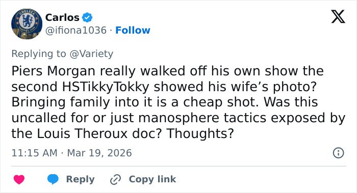 Piers Morgan sai de seu próprio programa após comentário grosseiro de Epstein do influenciador de ‘Manosphere’