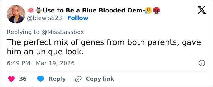 Screenshot of a tweet praising Heidi Klum’s son for his unique look, highlighting netizens’ surprise at his star-like appearance. Screenshot of a tweet praising Heidi Klum’s son for his unique look, highlighting netizens’ surprise at his star-like appearance.