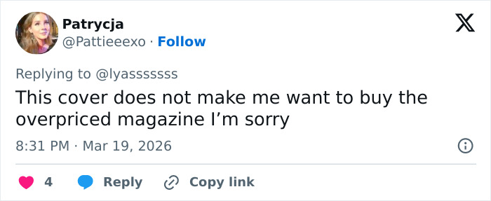 Fan reaction on social media criticizing Olivia Rodrigo’s Vogue cover for bizarre and mediocre level details. Fan reaction on social media criticizing Olivia Rodrigo’s Vogue cover for bizarre and mediocre level details.