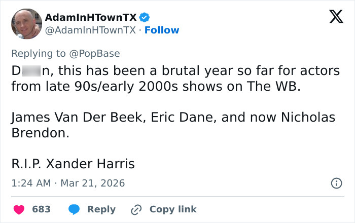 Novos detalhes sobre a passagem de 'Buffy the Vampire Slayer' Alum Nicholas Brendon revelados Novos detalhes sobre a passagem de 'Buffy the Vampire Slayer' Alum Nicholas Brendon revelados