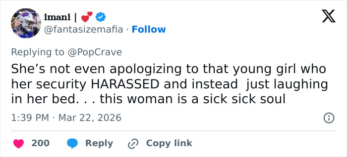 Screenshot of a tweet criticizing Chappell Roan after backlash for allegedly upsetting Jude Law's 11-year-old daughter. Screenshot of a tweet criticizing Chappell Roan after backlash for allegedly upsetting Jude Law's 11-year-old daughter.