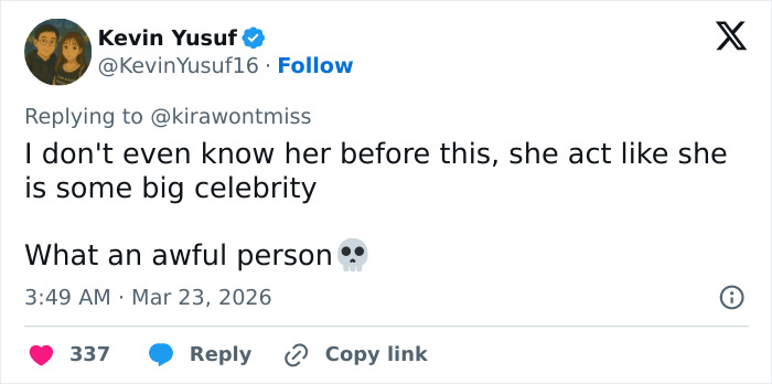 Tweet reply criticizing Chappell Roan’s behavior amid backlash over her siccing security on fan incident. Tweet reply criticizing Chappell Roan’s behavior amid backlash over her siccing security on fan incident.