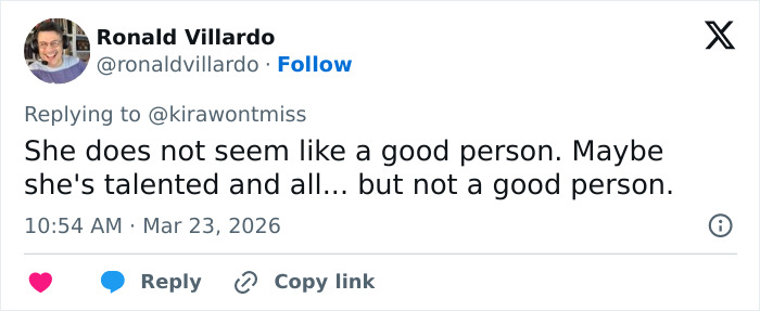 Screenshot of a tweet criticizing Chappell Roan amid backlash involving security and treatment of Jude Law's daughter. Screenshot of a tweet criticizing Chappell Roan amid backlash involving security and treatment of Jude Law's daughter.