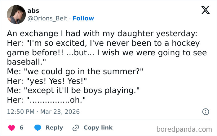 Parent-kid funny text conversation about excitement for sports games showing humor in their DNA.