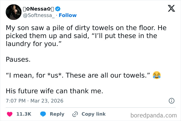 Screenshot of a funny and honest parent sharing relatable parenting struggles in a tweet with humorous text and emojis.