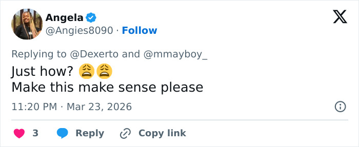 Screenshot of a Twitter reply expressing confusion about a man with no arms or legs accused of slaying passenger and fleeing.