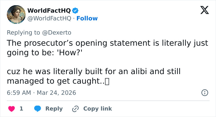 Screenshot of a tweet discussing a man with no arms or legs accused of slaying a passenger and driving off with the body.