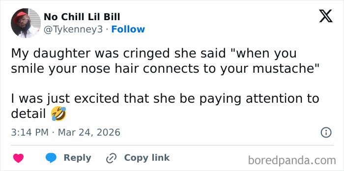 Screenshot of a tweet showing a grown-up accidentally roasted by a kid with no filter, featuring a funny family moment.