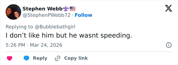 Screenshot of a Twitter reply discussing Alan Ritchson’s bodycam footage revealing neighbor confrontation details.