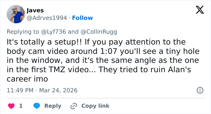 Nova reviravolta no caso de Alan Ritchson enquanto a polícia toma decisão sobre as acusações da estrela de ‘Reacher’