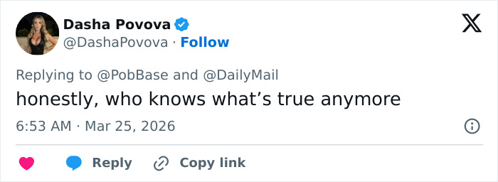 Tweet by Dasha Povova responding to fans furious with Chappell Roan after security guard who berated Jude Law's daughter was revealed. Tweet by Dasha Povova responding to fans furious with Chappell Roan after security guard who berated Jude Law's daughter was revealed.