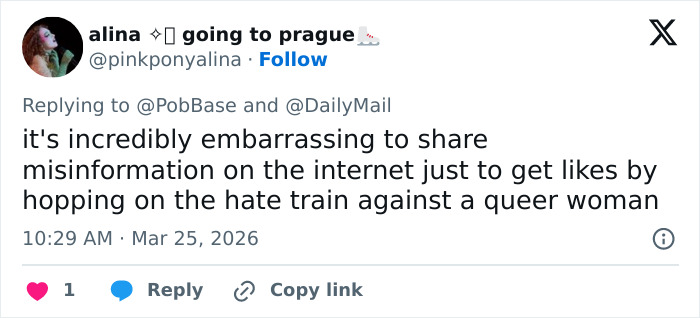 Tweet by user alina criticizing misinformation online amid fans furious with Chappell Roan over security guard identity and Jude Law's daughter incident. Tweet by user alina criticizing misinformation online amid fans furious with Chappell Roan over security guard identity and Jude Law's daughter incident.