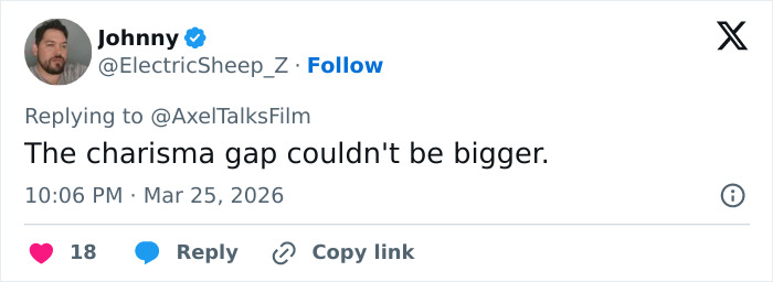 Screenshot of a social media reply by Johnny commenting on the Harry Potter reboot amid backlash discussion. Screenshot of a social media reply by Johnny commenting on the Harry Potter reboot amid backlash discussion.