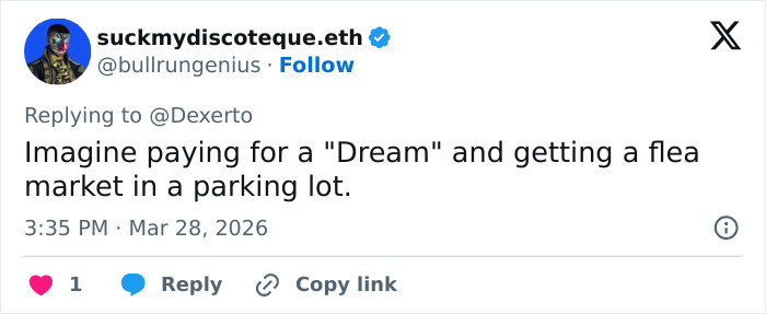 Screenshot of a Twitter post criticizing Barbie Dream Fest as a disappointing experience compared to expectations.