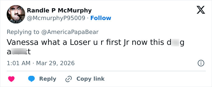 Screenshot of a tweet mentioning Vanessa Trump and Tiger Woods following a DUI arrest controversy.