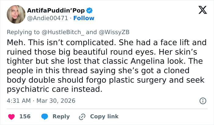 Angelina Jolie's Cryptic Statement At Tom Ford Event Sparks Theories After Fans Scrutinize Her Transformation Angelina Jolie's Cryptic Statement At Tom Ford Event Sparks Theories After Fans Scrutinize Her Transformation