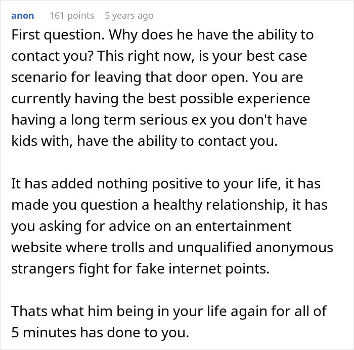 Screenshot of online advice discussing regret after ditching fianc&eacute;e to chase the one that got away in a relationship context.