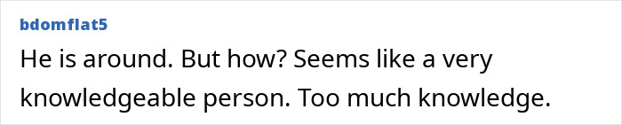 Comment text on a white background discussing a knowledgeable person related to Epstein guard&rsquo;s incriminating words.