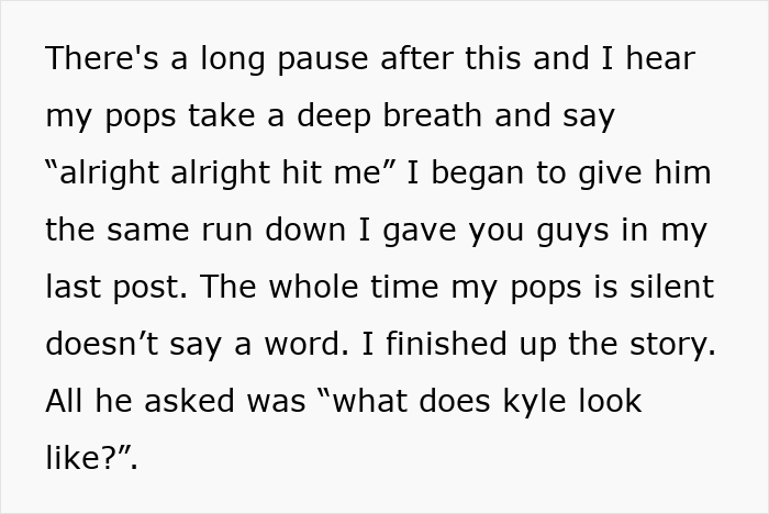 Text excerpt about a boyfriend letting girlfriend use his apartment to meet her ex, leading to his upset reaction.