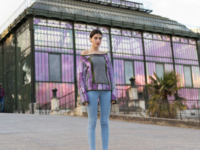 Artist Duo Creates Incredible Hand-Knitted Camouflage That Blends People Into Real Places (27 Pics)