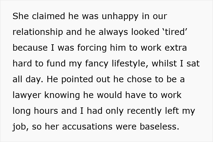 ALT text: Text excerpt describing relationship conflict involving a pregnant woman and accusations of a vicious plot and insults