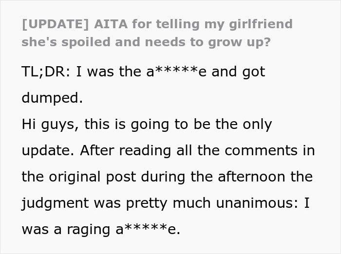 Guy Tells Rich Girlfriend That She’s Spoiled, Lazy And Needs To Grow Up, Ends Up Single And Sad Guy Tells Rich Girlfriend That She’s Spoiled, Lazy And Needs To Grow Up, Ends Up Single And Sad